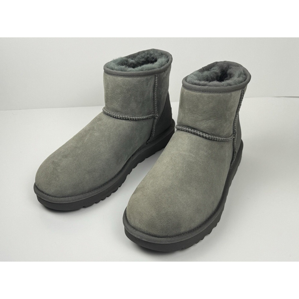 UGG Classic Mini II Sheepskin Wool Boots Women's Size 11 Grey W/1016222 - Picture 7 of 7
